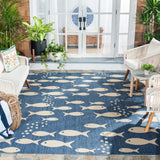 Safavieh Courtyard 6012 PowerLoomed 85.4% Polypropylene/10.4% Polyester/4.2% Latex Indoor/Outdoor Rug CY6012-233-8SQ