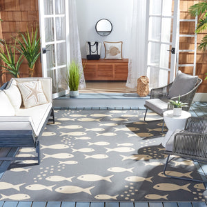 Safavieh Courtyard 6012 PowerLoomed 85.4% Polypropylene/10.4% Polyester/4.2% Latex Indoor/Outdoor Rug CY6012-236-5SQ