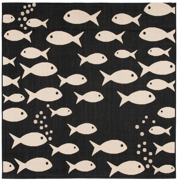 Safavieh Courtyard 6012 PowerLoomed 85.4% Polypropylene/10.4% Polyester/4.2% Latex Indoor/Outdoor Rug CY6012-256-8SQ