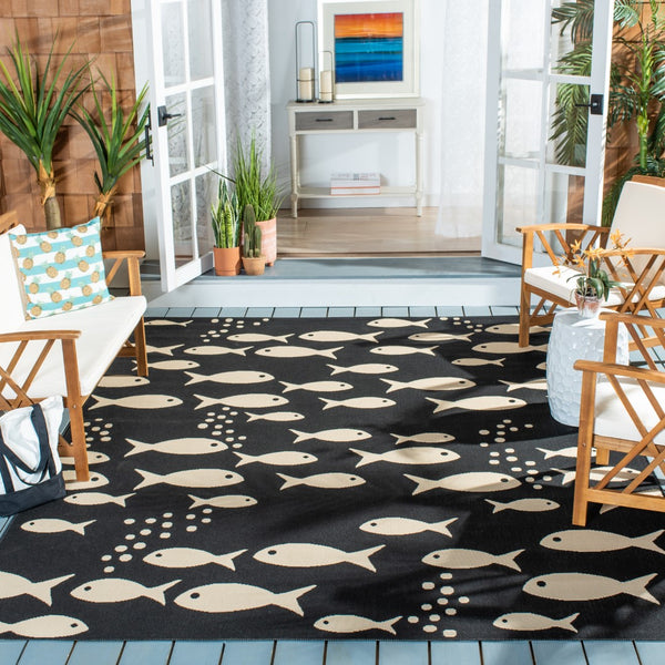 Safavieh Courtyard 6012 PowerLoomed 85.4% Polypropylene/10.4% Polyester/4.2% Latex Indoor/Outdoor Rug CY6012-256-8SQ
