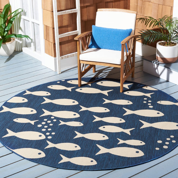 Safavieh Courtyard 6012 PowerLoomed 85.4% Polypropylene/10.4% Polyester/4.2% Latex Indoor/Outdoor Rug CY6012-258-8SQ