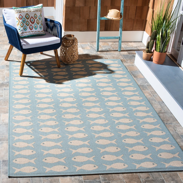 Safavieh Courtyard 6013 PowerLoomed 85.4% Polypropylene/10.4% Polyester/4.2% Latex Indoor/Outdoor Rug CY6013-223-5SQ