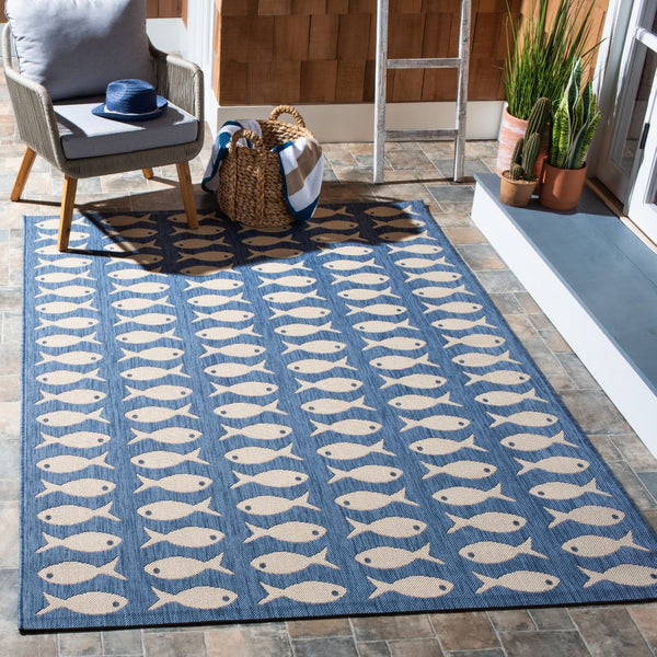 Safavieh Courtyard 6013 Power Loomed 85.4% Polypropylene/10.4% Polyester/4.2% Latex Outdoor Rug CY6013-233-9