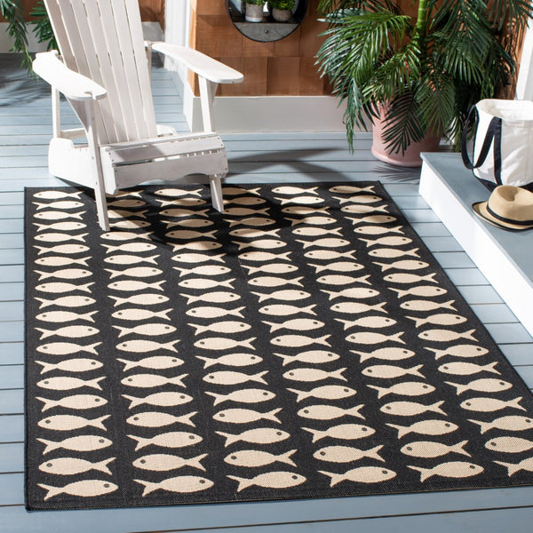 Safavieh Courtyard 6013 PowerLoomed 85.4% Polypropylene/10.4% Polyester/4.2% Latex Indoor/Outdoor Rug CY6013-256-8SQ
