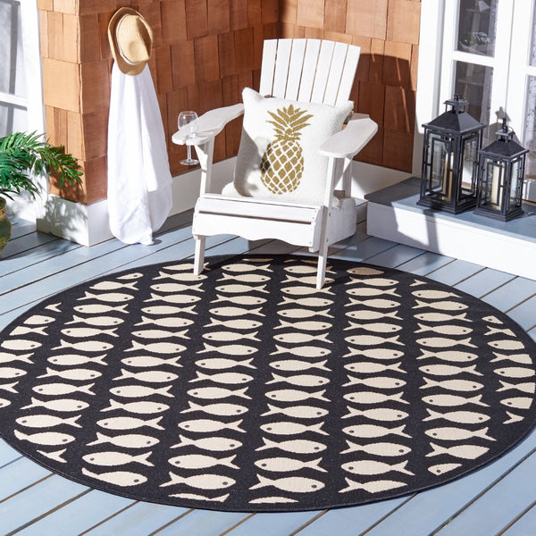 Safavieh Courtyard 6013 PowerLoomed 85.4% Polypropylene/10.4% Polyester/4.2% Latex Indoor/Outdoor Rug CY6013-256-8SQ