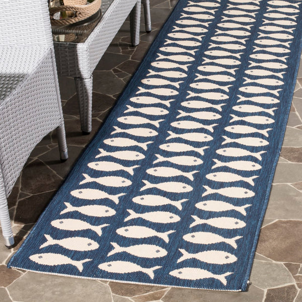 Safavieh Courtyard 6013 Power Loomed 85.4% Polypropylene/10.4% Polyester/4.2% Latex Indoor/Outdoor Rug CY6013-268-810