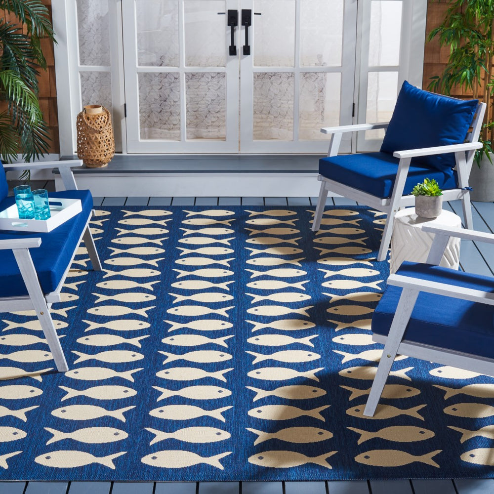 Safavieh Courtyard 6013 Power Loomed 85.4% Polypropylene/10.4% Polyester/4.2% Latex Indoor/Outdoor Rug CY6013-268-810