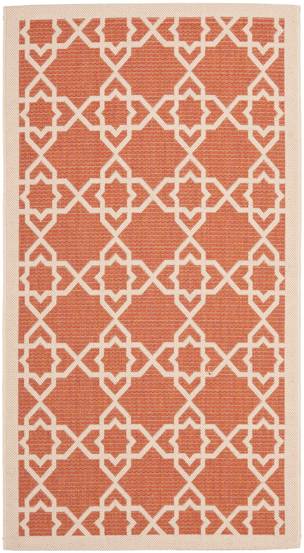 Safavieh Cy6032 Power Loomed 85.4% Polypropylene/10.4% Polyester/4.2% Latex Outdoor Rug CY6032-241-4