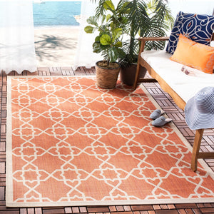 Safavieh Cy6032 Power Loomed 85.4% Polypropylene/10.4% Polyester/4.2% Latex Outdoor Rug CY6032-241-4