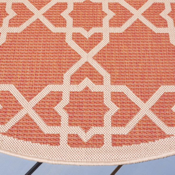 Safavieh Cy6032 Power Loomed 85.4% Polypropylene/10.4% Polyester/4.2% Latex Outdoor Rug CY6032-241-5R