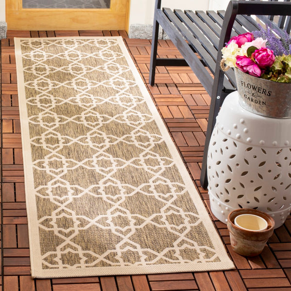 Safavieh Cy6032 Power Loomed 85.4% Polypropylene/10.4% Polyester/4.2% Latex Outdoor Rug CY6032-242-3