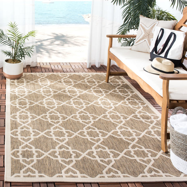 Safavieh Cy6032 Power Loomed 85.4% Polypropylene/10.4% Polyester/4.2% Latex Outdoor Rug CY6032-242-3