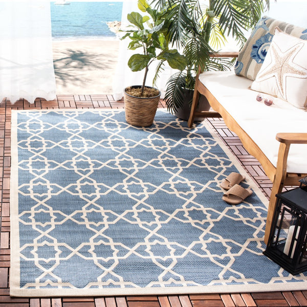 Safavieh Cy6032 Power Loomed 85.4% Polypropylene/10.4% Polyester/4.2% Latex Outdoor Rug CY6032-243-4
