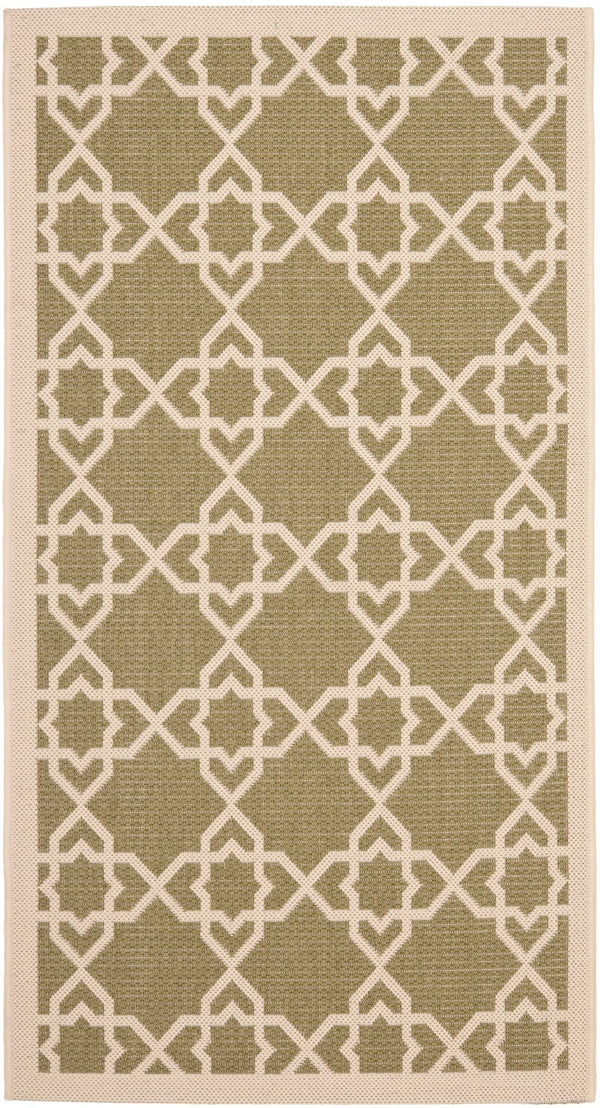 Safavieh Cy6032 Power Loomed 85.4% Polypropylene/10.4% Polyester/4.2% Latex Outdoor Rug CY6032-244-5R
