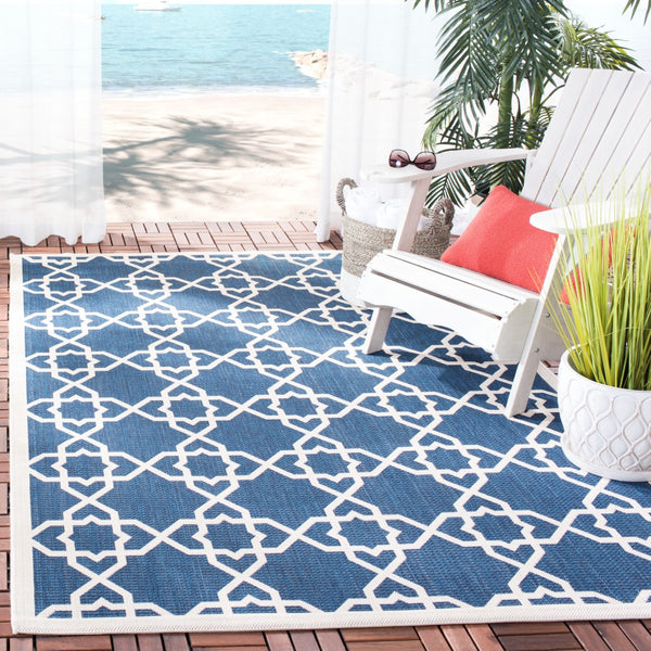 Safavieh Cy6032 Power Loomed 85.4% Polypropylene/10.4% Polyester/4.2% Latex Outdoor Rug CY6032-268-4SQ