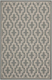 Courtyard Outdoor Power Loomed 85.4% Polypropylene - 10.4% Polyester - 4.2% Latex Rug in Anthracite, Beige 5ft x 7ft-6in