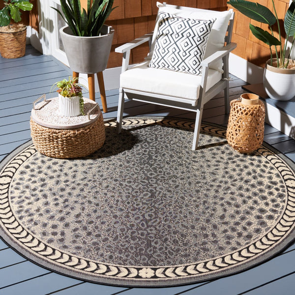 Safavieh Cheetah PowerLoomed 85.4% Polypropylene/10.4% Polyester/4.2% Latex Indoor/Outdoor Rug CY6100-25612-9