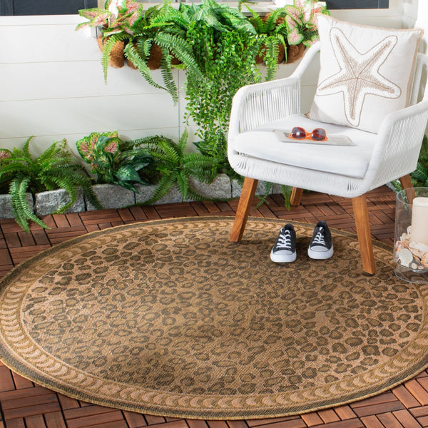 Safavieh Cheetah PowerLoomed 85.4% Polypropylene/10.4% Polyester/4.2% Latex Indoor/Outdoor Rug CY6100-39-810