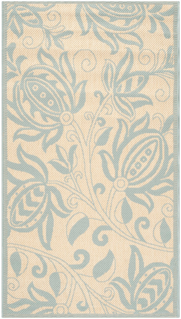 Safavieh Cy6109 Power Loomed 85.4% Polypropylene/10.4% Polyester/4.2% Latex Outdoor Rug CY6109-15-4