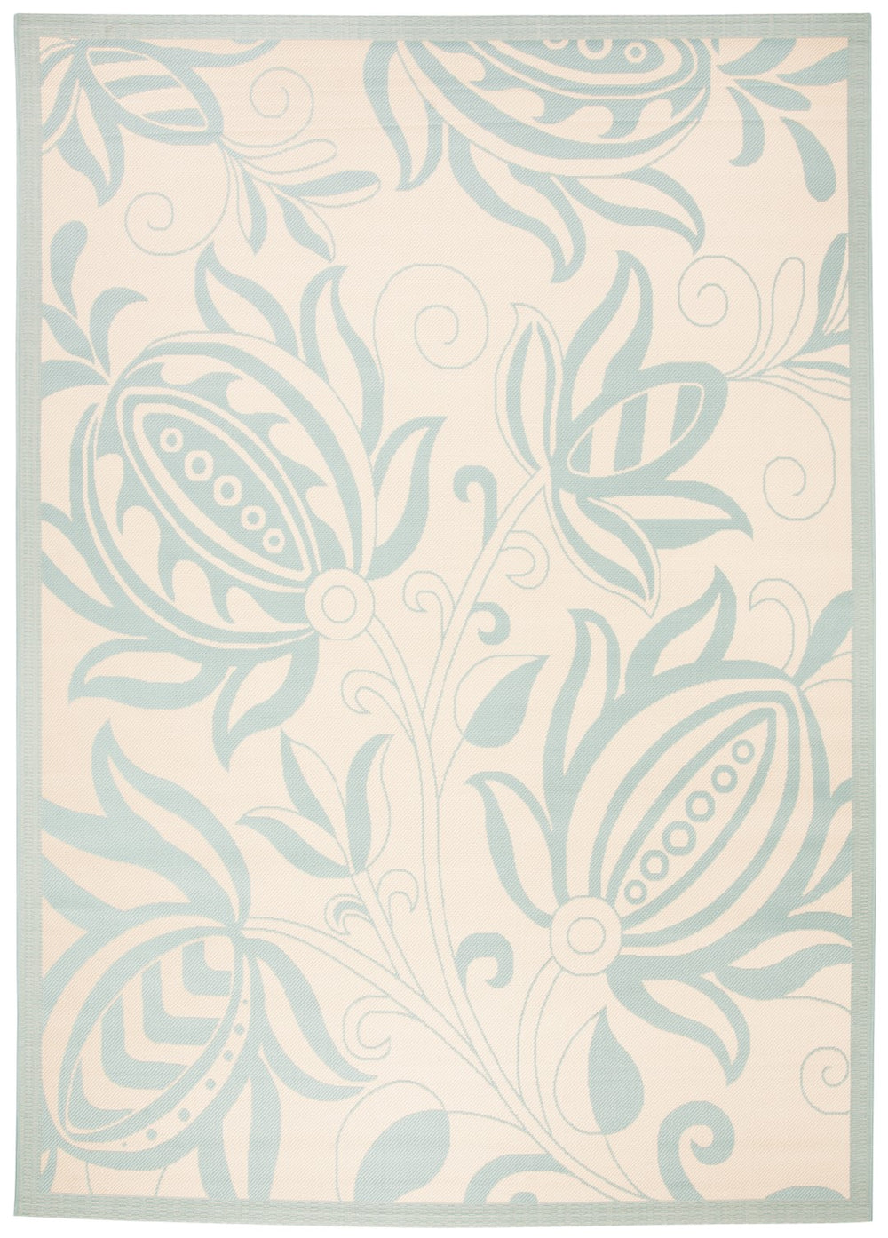 Safavieh Cy6109 Power Loomed 85.4% Polypropylene/10.4% Polyester/4.2% Latex Outdoor Rug CY6109-15-4