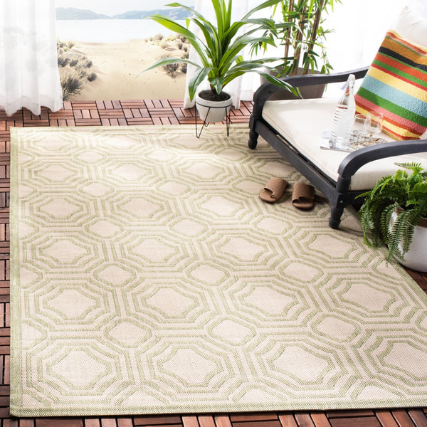 Safavieh Courtyard 6112 Power Loomed 85.4% Polypropylene/10.4% Polyester/4.2% Latex Outdoor Rug CY6112-218-4