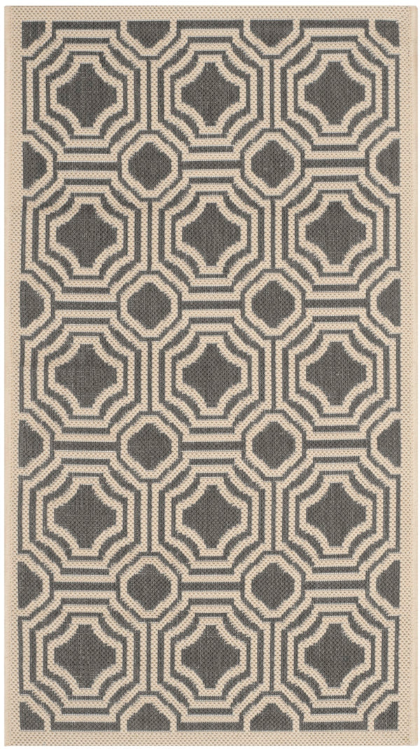 Safavieh Courtyard 6112 Power Loomed 85.4% Polypropylene/10.4% Polyester/4.2% Latex Outdoor Rug CY6112-246-3
