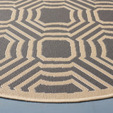 Safavieh Courtyard 6112 Power Loomed 85.4% Polypropylene/10.4% Polyester/4.2% Latex Outdoor Rug CY6112-246-5R