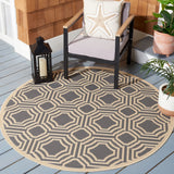 Safavieh Courtyard 6112 Power Loomed 85.4% Polypropylene/10.4% Polyester/4.2% Latex Outdoor Rug CY6112-246-5R