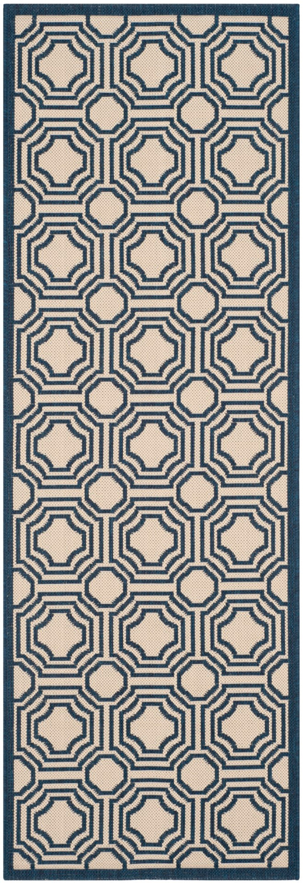 Safavieh Courtyard 6112 Power Loomed 85.4% Polypropylene/10.4% Polyester/4.2% Latex Outdoor Rug CY6112-258-3