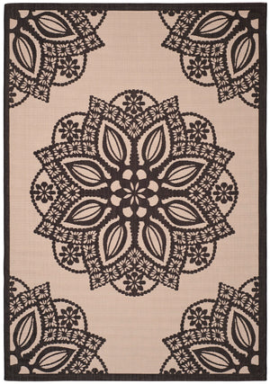 Safavieh Courtyard 6139 Power Loomed 85.4% Polypropylene/10.4% Polyester/4.2% Latex Outdoor Rug CY6139-256-4