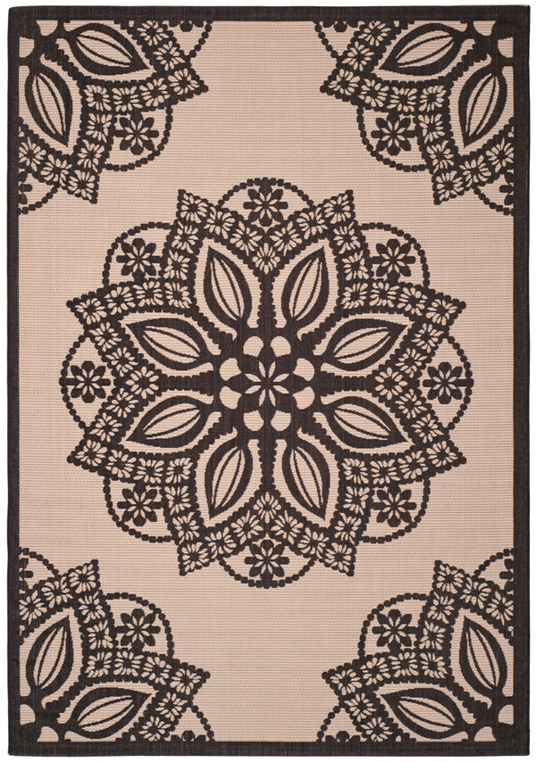 Safavieh Courtyard 6139 Power Loomed 85.4% Polypropylene/10.4% Polyester/4.2% Latex Outdoor Rug CY6139-256-4