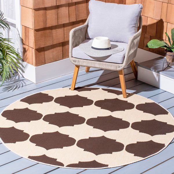 Safavieh Courtyard 6162 Power Loomed 85.4% Polypropylene/10.4% Polyester/4.2% Latex Outdoor Rug CY6162-402-5R