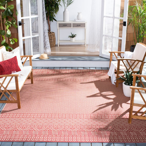 Safavieh Courtyard 6235 Power Loomed 85.4% Polypropylene/10.4% Polyester/4.2% Latex Outdoor Rug CY6235-23812-9