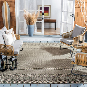 Safavieh Courtyard 6235 Power Loomed 85.4% Polypropylene/10.4% Polyester/4.2% Latex Outdoor Rug CY6235-25612-5SQ
