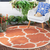 Safavieh Cy6243 Power Loomed 85.4% Polypropylene/10.4% Polyester/4.2% Latex Outdoor Rug CY6243-241-5SQ