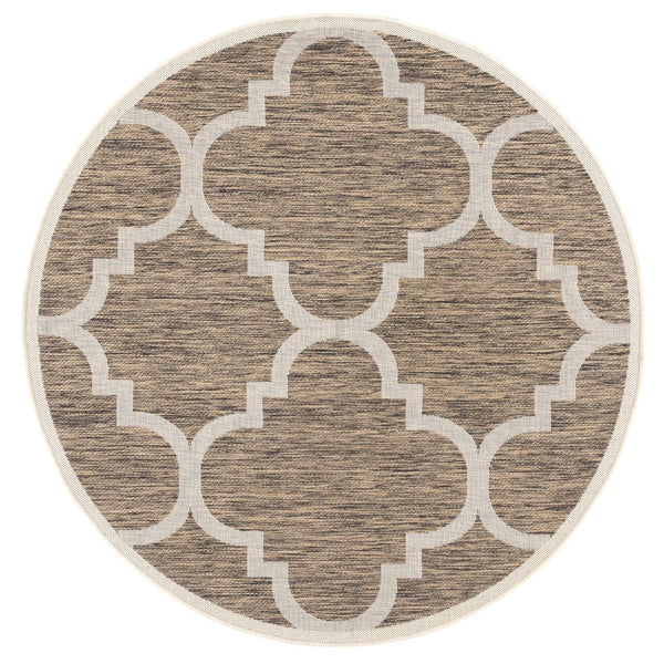 Safavieh Cy6243 Power Loomed 85.4% Polypropylene/10.4% Polyester/4.2% Latex Outdoor Rug CY6243-242-5SQ