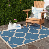 Safavieh Cy6243 Power Loomed 85.4% Polypropylene/10.4% Polyester/4.2% Latex Outdoor Rug CY6243-243-5SQ