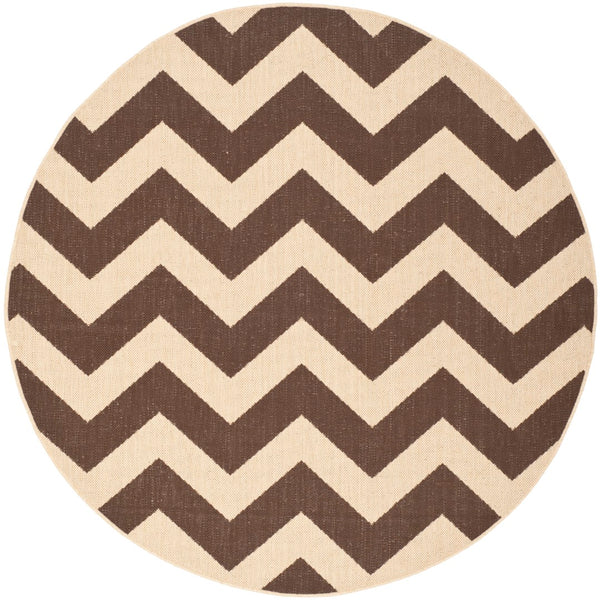 Safavieh Cy6244 Power Loomed 85.4% Polypropylene/10.4% Polyester/4.2% Latex Outdoor Rug CY6244-204-5R