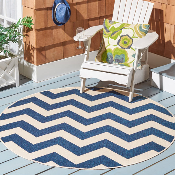 Safavieh Cy6244 Power Loomed 85.4% Polypropylene/10.4% Polyester/4.2% Latex Outdoor Rug CY6244-268-5R