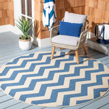 Safavieh Cy6245 Power Loomed 85.4% Polypropylene/10.4% Polyester/4.2% Latex Outdoor Rug CY6245-243-5R