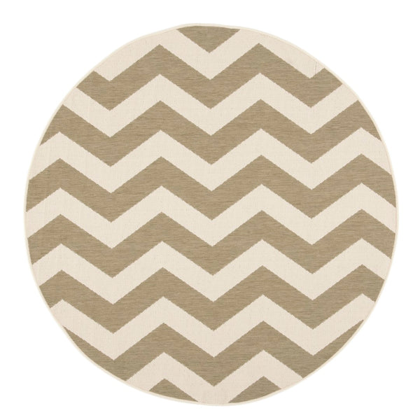 Safavieh Cy6245 Power Loomed 85.4% Polypropylene/10.4% Polyester/4.2% Latex Outdoor Rug CY6245-244-5R