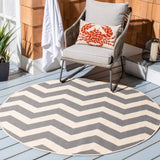 Safavieh Cy6245 Power Loomed 85.4% Polypropylene/10.4% Polyester/4.2% Latex Outdoor Rug CY6245-246-5SQ