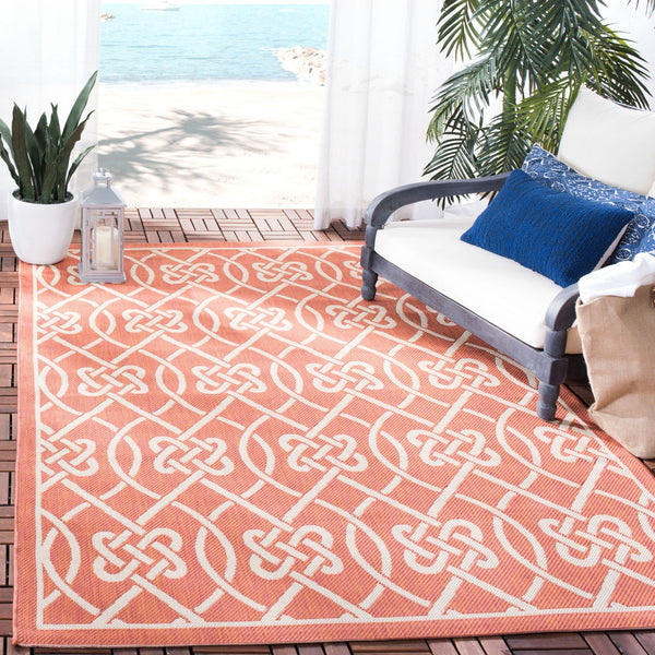 Safavieh Harbor Knots Power Loomed 85.4% Polypropylene/10.4% Polyester/4.2% Latex Outdoor Rug CY6302-231-5