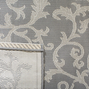 Safavieh Cy6533 Power Loomed 85.4% Polypropylene/10.4% Polyester/4.2% Latex Outdoor Rug CY6533-87-4