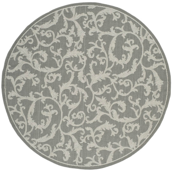 Safavieh Cy6533 Power Loomed 85.4% Polypropylene/10.4% Polyester/4.2% Latex Outdoor Rug CY6533-87-5R