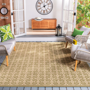 Safavieh Cy6564 Power Loomed 85.4% Polypropylene/10.4% Polyester/4.2% Latex Outdoor Rug CY6564-24-4