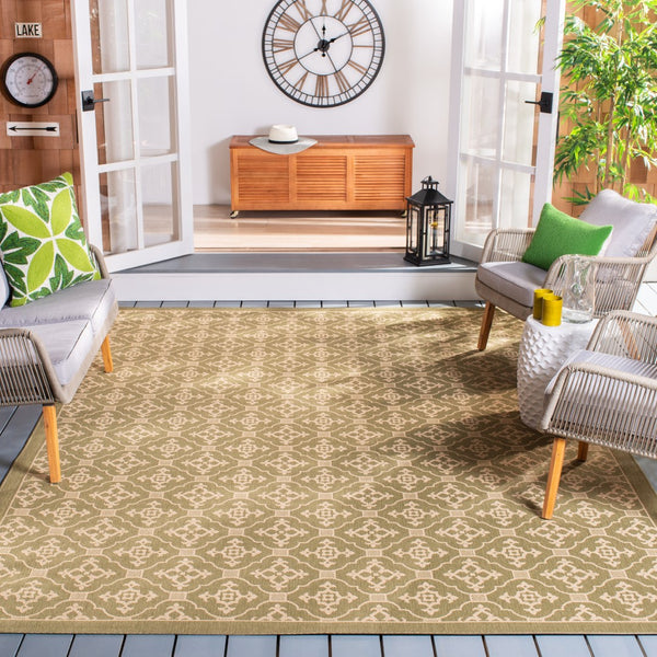 Safavieh Cy6564 Power Loomed 85.4% Polypropylene/10.4% Polyester/4.2% Latex Outdoor Rug CY6564-24-4