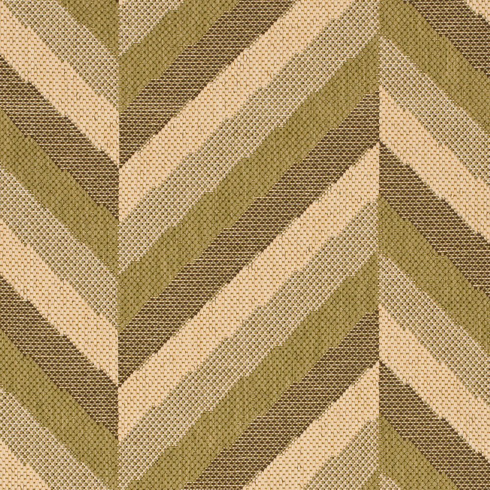 Courtyard Cy6574 Outdoor Power Loomed 85.4% Polypropylene - 10.4% Polyester - 4.2% Latex Rug in Cream, Green 2ft-7in x 5ft