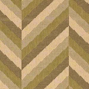 Courtyard Cy6574 Outdoor Power Loomed 85.4% Polypropylene - 10.4% Polyester - 4.2% Latex Rug in Cream, Green 2ft-7in x 5ft