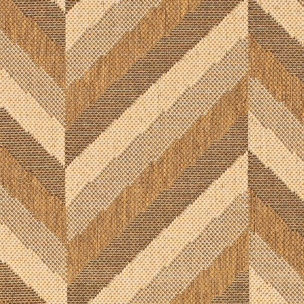 Courtyard Cy6574 Outdoor Power Loomed 85.4% Polypropylene - 10.4% Polyester - 4.2% Latex Rug in Creme, Gold 2ft-7in x 5ft